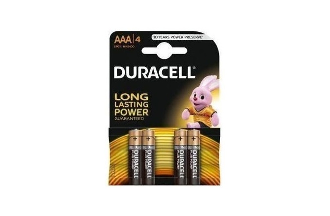 Baterii alkaline DuraCell Basic AAA (R3) B4 Pack