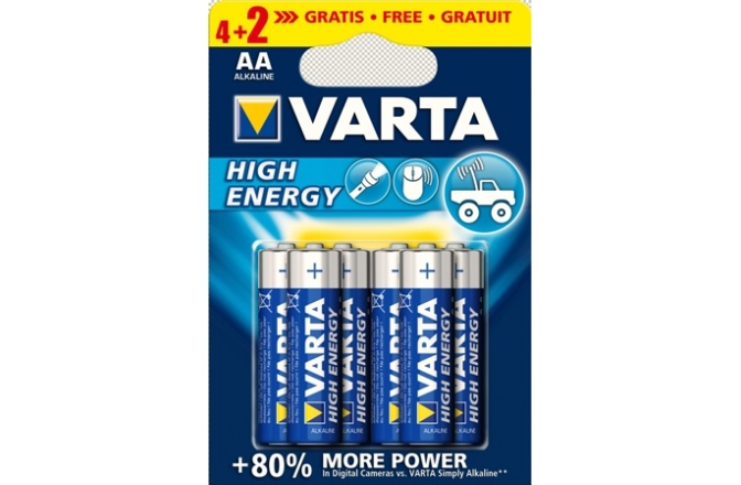 Baterii alkaline Varta High Energy AA (R6) 4+2