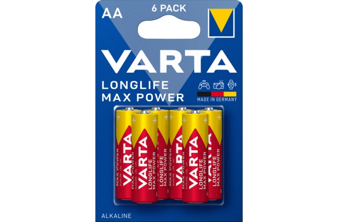 Baterii alkaline Varta Longlife Max Power AA (R6) 4+2