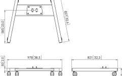 Baza stand  Vogels PFT8520, negru
