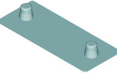 Bază truss în 2 puncte Alutruss DECOLOCK DQ2-BPM Base Plate MALE