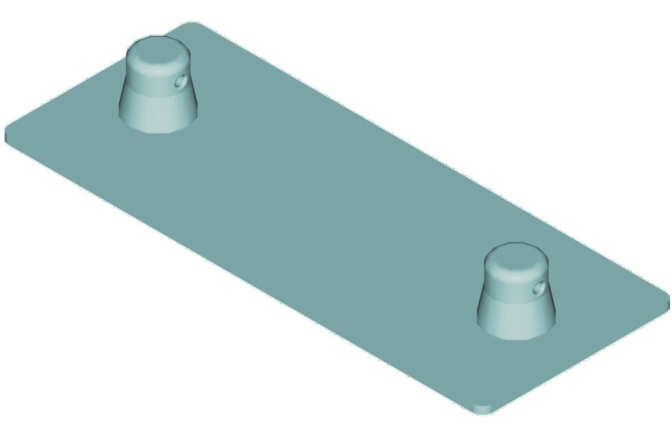 Bază truss în 2 puncte Alutruss DECOLOCK DQ2-BPM Base Plate MALE
