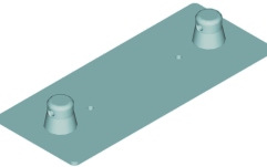 Bază truss în 2 puncte Alutruss DECOLOCK DQ2-WPM Wall Mounting Plate MALE