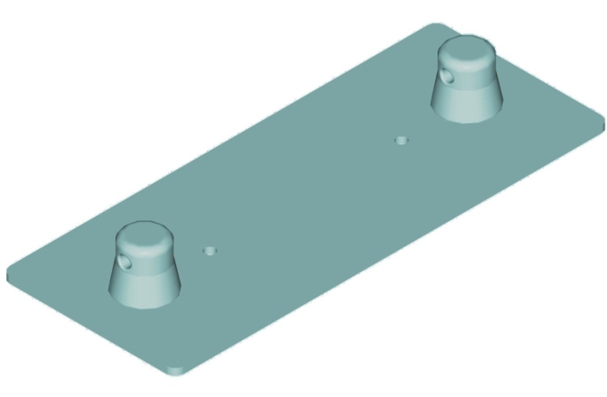 Bază truss în 2 puncte Alutruss DECOLOCK DQ2-WPM Wall Mounting Plate MALE