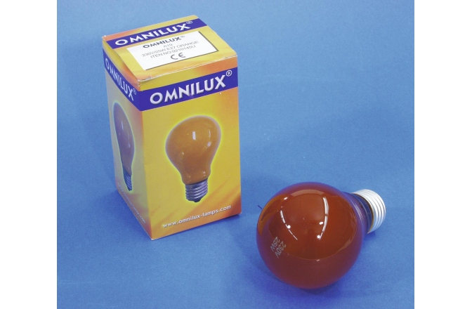 Bec cu halogen Omnilux A19 230V/25W E-27 orange