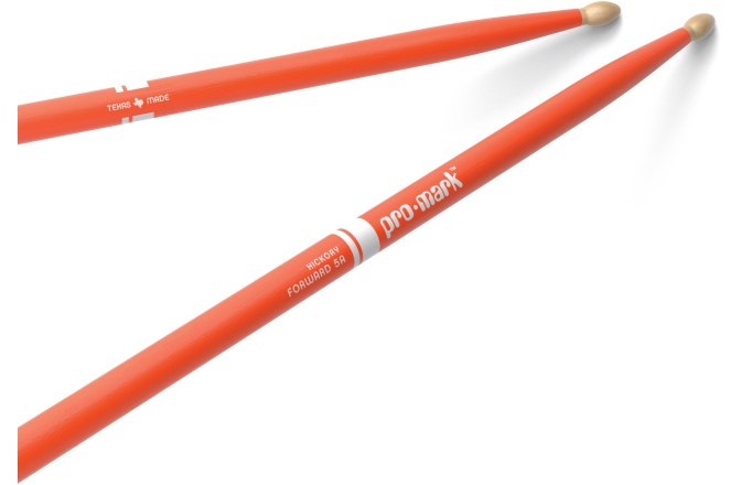 Bețe de tobe Promark Classic Forward 5A Painted Orange Hickory