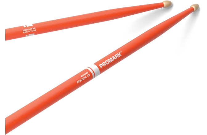 Bețe de tobe Promark Rebound 5B Painted Orange Hickory 