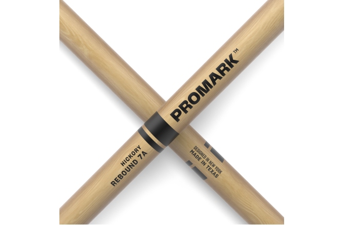 Bețe de tobe Promark Rebound 7A Hickory Drumstick Oval Nylon Tip