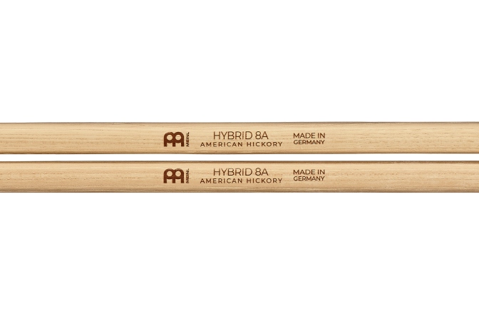 Bețe pentru Tobe Meinl Hybrid 8A Wood Tip Drumstick - American Hickory
