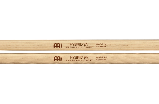 Bețe pentru Tobe Meinl Hybrid 9A Wood Tip Drumstick - American Hickory