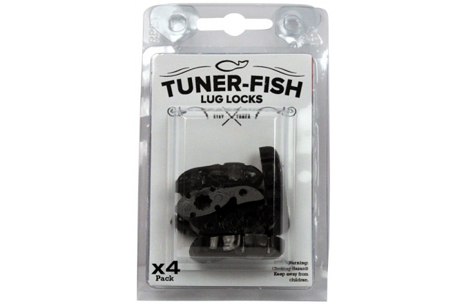 Blocatoare acordaj tobe Tuner Fish Lug Locks 4 Set Black 