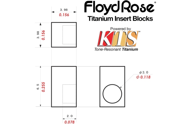 Blocuri de inserție Floyd Rose  FR7TISLI21 - KTS Titanium String Lock Insert Blocks, 7 pcs. (2021+ Version)
