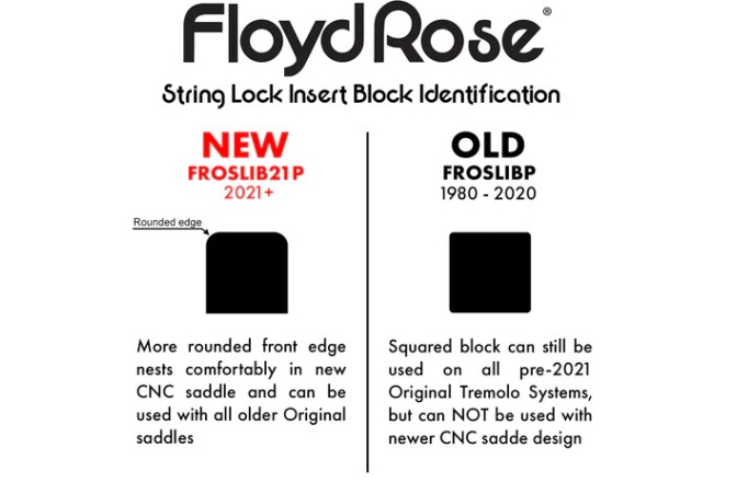 Blocuri de inserție Floyd Rose  FROSLIB21P - Original String Lock Insert Blocks, 6 pcs. (2021+ Version)