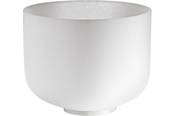 Sonic Energy Crystal Singing Bowl White-frosted 25 cm D4 Sacral Chakra