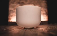 Bol de Cristal Meinl Sonic Energy Crystal Singing Bowl White-frosted 25 cm G4 Throat Chakra