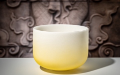 Bol de mdeitație Meinl Crystal Singing Bowl, color-frosted, 12" / 30 cm, Note E4, Solarplexus Chakra