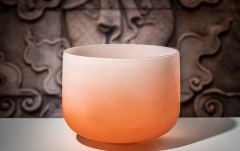 Bol de mdeitație Meinl Crystal Singing Bowl, color-frosted, 13" / 33 cm, Note D4, Sacral Chakra