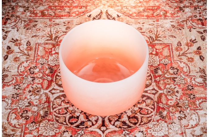Bol de mdeitație Meinl Crystal Singing Bowl, color-frosted, 13" / 33 cm, Note D4, Sacral Chakra