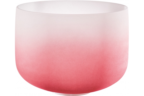 Crystal Singing Bowl, color-frosted, 14" / 36 cm, Note C4, Root Chakra