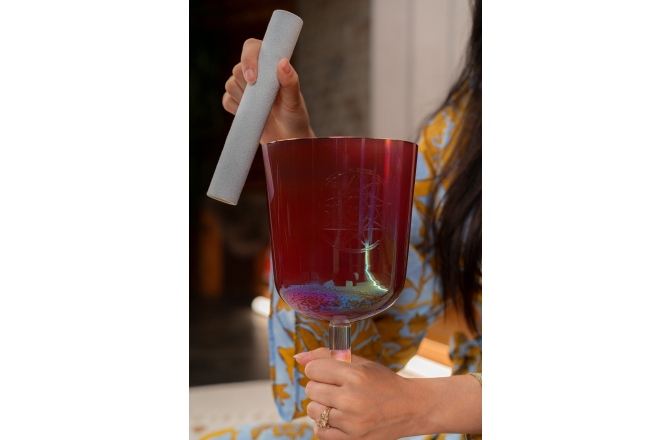 Bol de meditație cu mâner Meinl 5.75" Essence Solfeggio Crystal Singing Bowl Re 417 Hz, Copper Brown