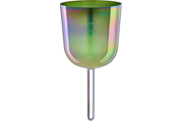 5.75" Essence Solfeggio Crystal Singing Bowl Ut 396 Hz, Olive Green