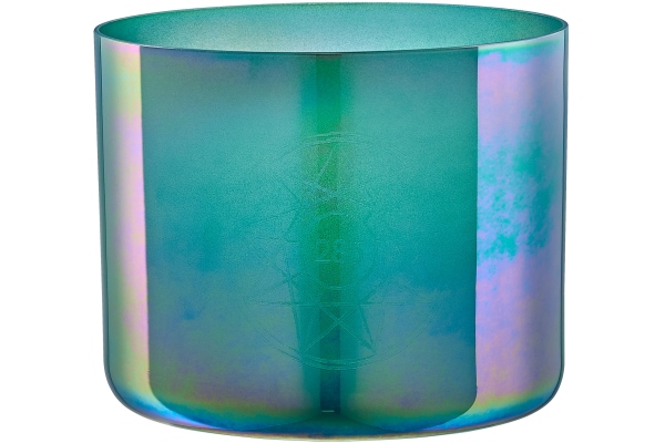 6.75" Essence Solfeggio Crystal Singing Bowl 285 Hz, Turquoise Green