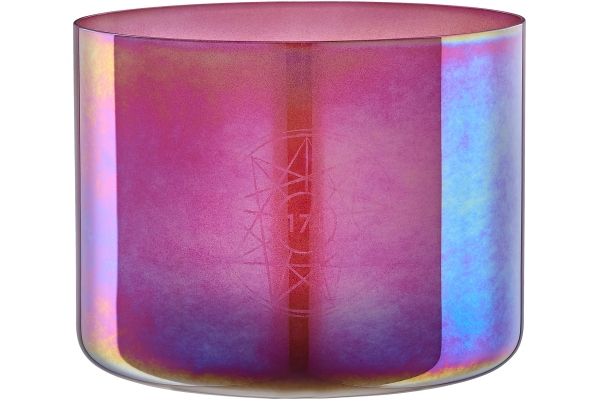 8" Essence Solfeggio Crystal Singing Bowl 174 Hz, Brandy Rose