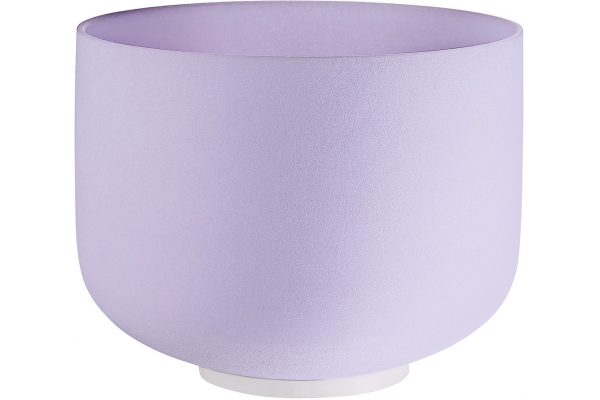 Amethyst Crystal Singing Bowl, frosted, 8" / 20 cm, Note B4, Crown Chakra