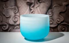 Bol de meditație Meinl Crystal Singing Bowl, color-frosted, 10" / 25 cm, Note G4, Throat Chakra
