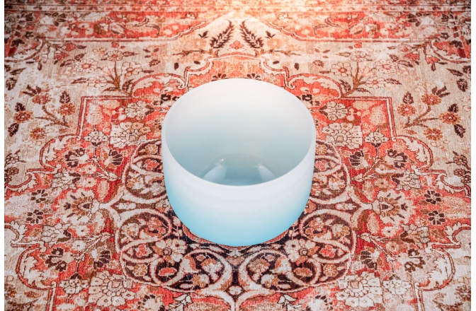 Bol de meditație Meinl Crystal Singing Bowl, color-frosted, 10" / 25 cm, Note G4, Throat Chakra