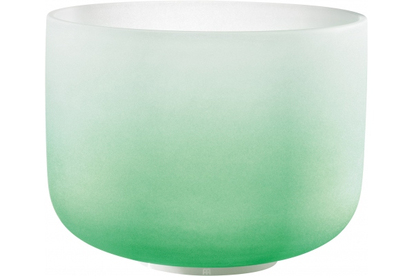 Crystal Singing Bowl, color-frosted, 11" / 28 cm, Note F4, Heart Chakra