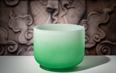 Bol de meditație Meinl Crystal Singing Bowl, color-frosted, 11" / 28 cm, Note F4, Heart Chakra