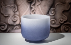 Bol de meditație Meinl Crystal Singing Bowl, color-frosted, 9" / 21 cm, Note A4, Brow Chakra