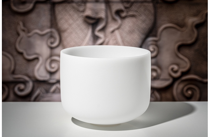 Bol de meditație Meinl Crystal Singing Bowl, white-frosted, 11" / 28 cm, Note F4, Heart Chakra