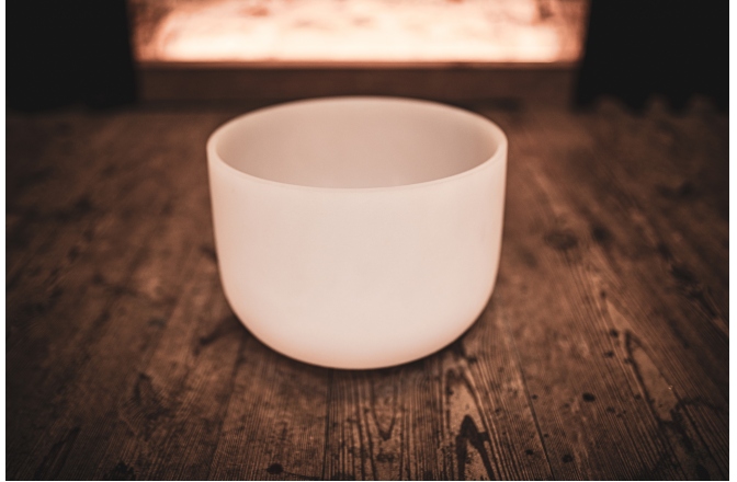 Bol de meditație Meinl Crystal Singing Bowl, white-frosted, 12" / 30 cm, Note C4, Root Chakra