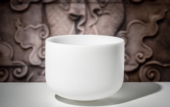 Bol de meditație Meinl Crystal Singing Bowl, white-frosted, 12" / 30 cm, Note D4, Sacral Chakra