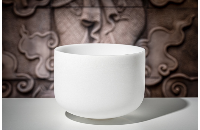 Bol de meditație Meinl Crystal Singing Bowl, white-frosted, 12" / 30 cm, Note D4, Sacral Chakra