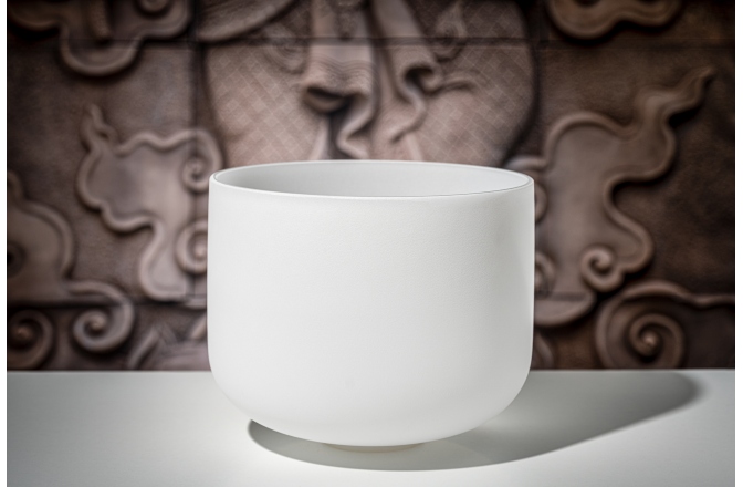 Bol de meditație Meinl Crystal Singing Bowl, white-frosted, 12" / 30 cm, Note E4, Solarplexus Chakra