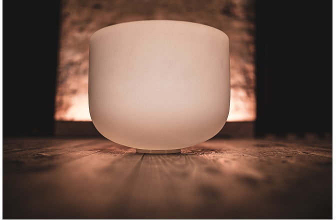 Bol de meditație Meinl Crystal Singing Bowl, white-frosted, 12" / 30 cm, Note E4, Solarplexus Chakra