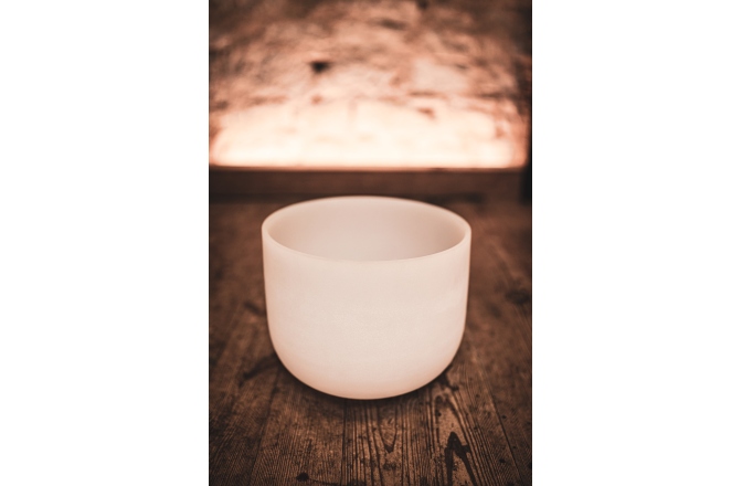 Bol de meditație Meinl Crystal Singing Bowl, white-frosted, 12" / 30 cm, Note E4, Solarplexus Chakra