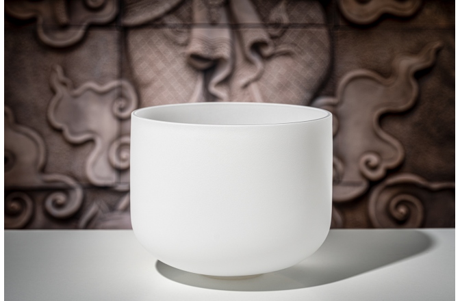 Bol de meditație Meinl Crystal Singing Bowl, white-frosted, 12" / 30 cm, Note F4, Heart Chakra