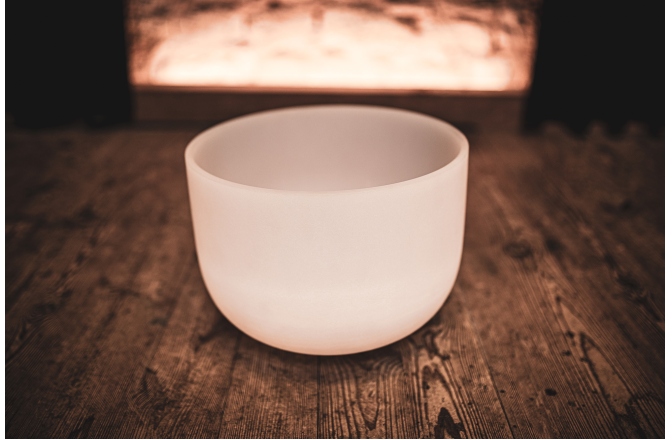 Bol de meditație Meinl Crystal Singing Bowl, white-frosted, 13" / 33 cm, Note D4, Sacral Chakra