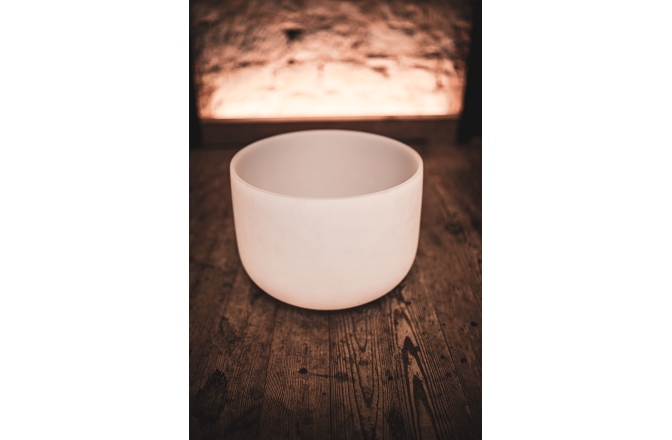 Bol de meditație Meinl Crystal Singing Bowl, white-frosted, 14" / 35 cm, Note C4, Root Chakra