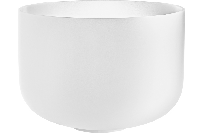 Bol de meditație Meinl Crystal Singing Bowl, white-frosted, 14" / 35 cm, Note G3, Throat Chakra