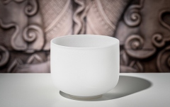 Bol de meditație Meinl Crystal Singing Bowl, white-frosted, 8" / 20 cm, Note B4, Crown Chakra