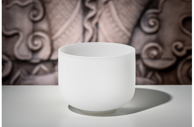 Bol de meditație Meinl Crystal Singing Bowl, white-frosted, 8" / 20 cm, Note B4, Crown Chakra