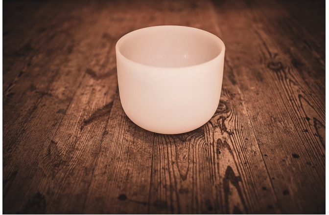 Bol de meditație Meinl Crystal Singing Bowl, white-frosted, 8" / 20 cm, Note F4, Heart Chakra