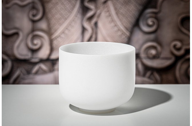 Bol de meditație Meinl Crystal Singing Bowl, white-frosted, 8" / 20 cm, Note F4, Heart Chakra