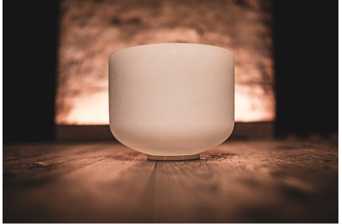 Bol de meditație Meinl Crystal Singing Bowl, white-frosted, 9" / 22 cm, Note A4, Brow Chakra