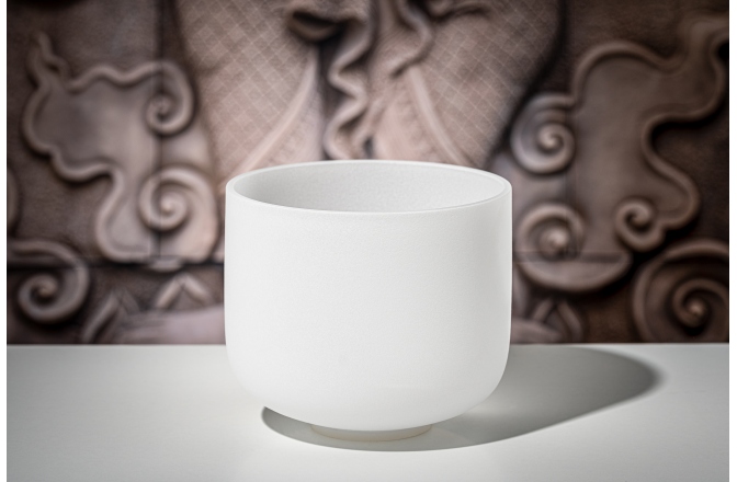 Bol de meditație Meinl Crystal Singing Bowl, white-frosted, 9" / 22 cm, Note A4, Brow Chakra